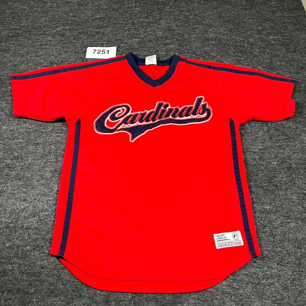 St. Louis Cardinals Jersey Mens 2XL Red True Fan MLB Baseball Sports Vintage